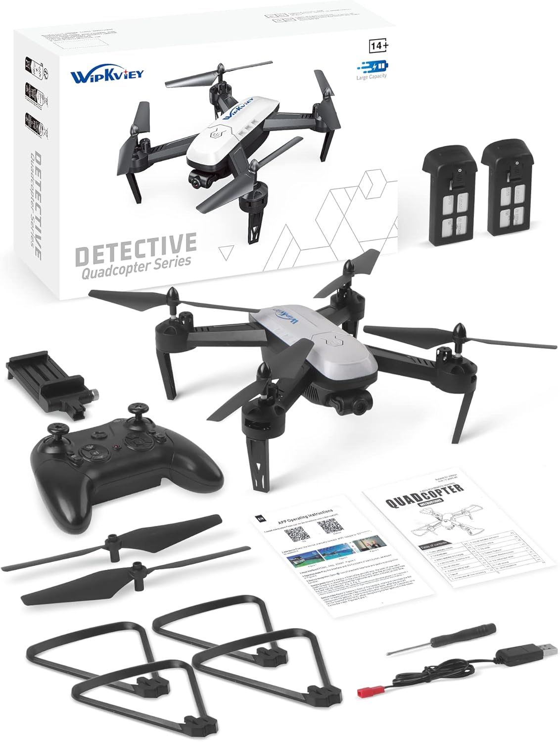 T6 Drone with Camera 1080P HD, Wifi FPV Drone for Beginners, RC Quadcopter with 2 