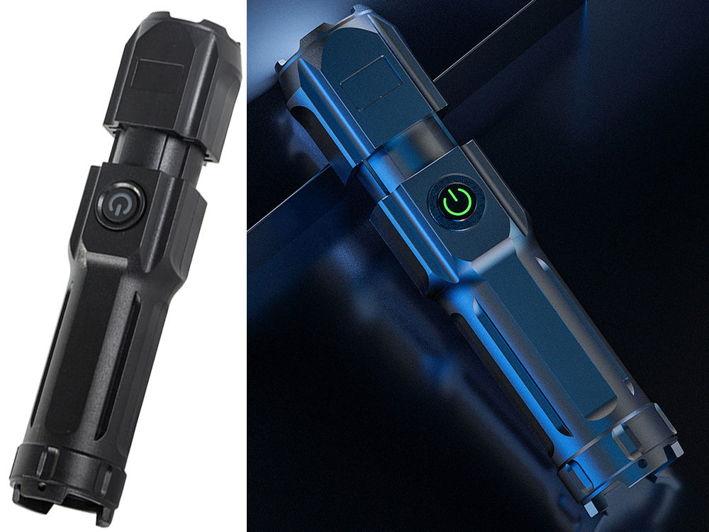 Wiederaufladbare taktische LED-Taschenlampe mit Zoom – XPE starke Militärlampe