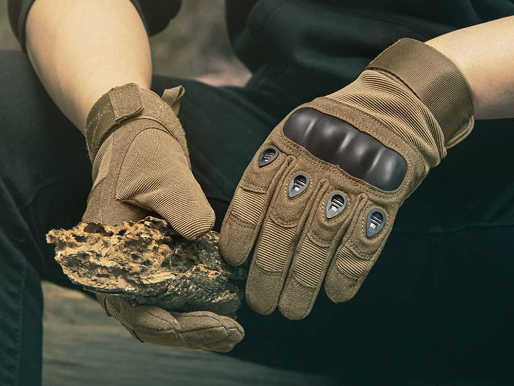 Taktische Thermo Handschuhe XL – Touchscreen, Militär, rutschfest, Khaki