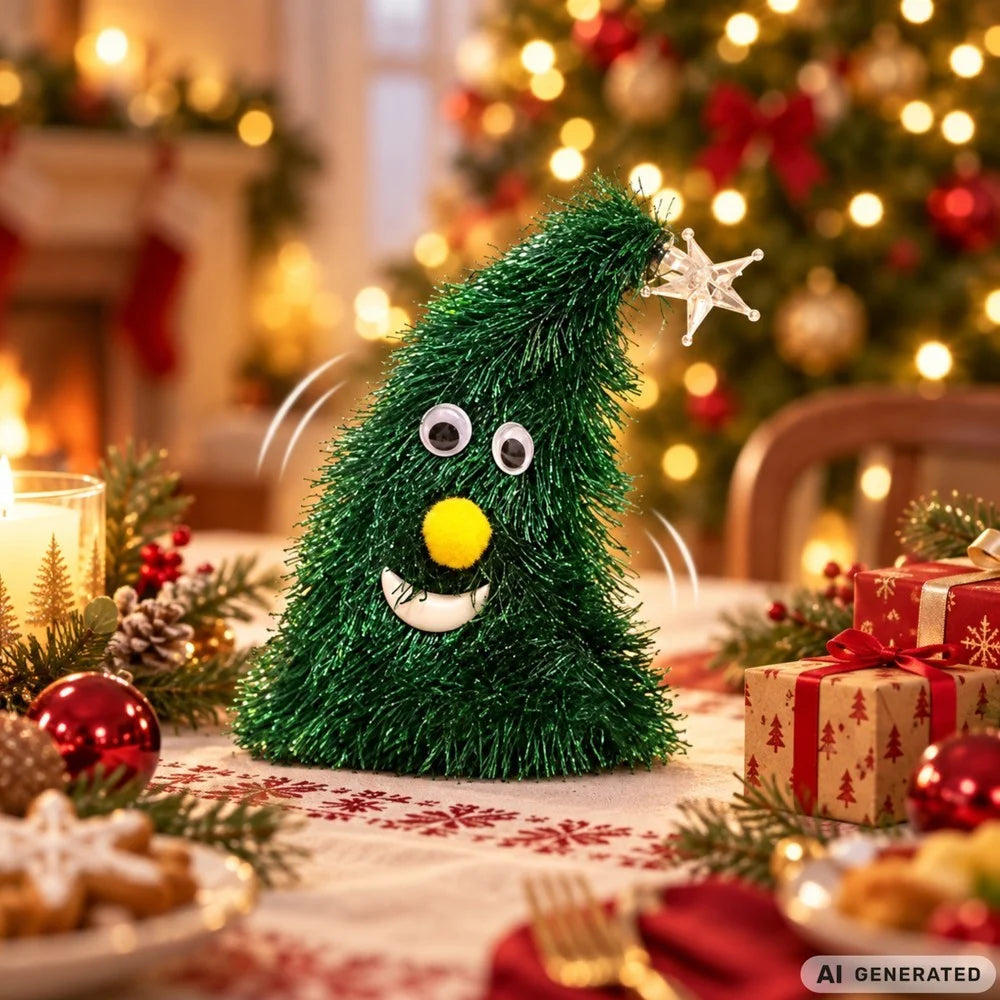Tanzender Weihnachtsbaum 17 cm mit Musik & Licht