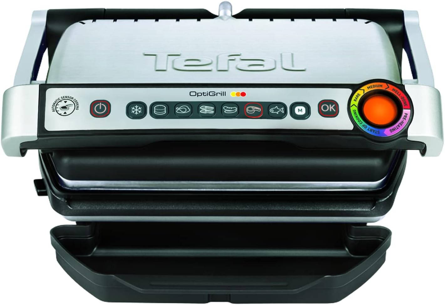 Tefal OptiGrill Kontaktgrill 2000W mit 6 Programmen Automatik Grill