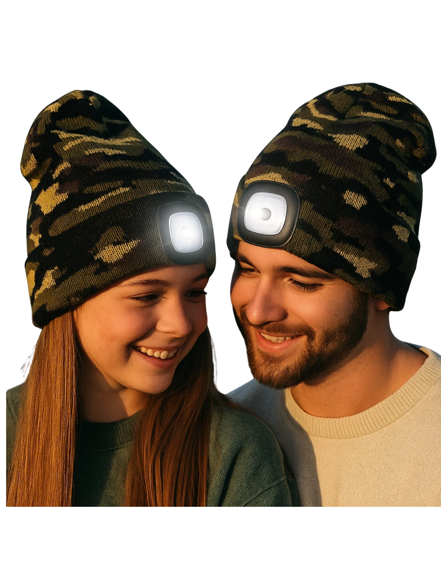 Wintermütze warme Strickmütze mit LED Licht aufladbar USB Beanie Portwest Mütze