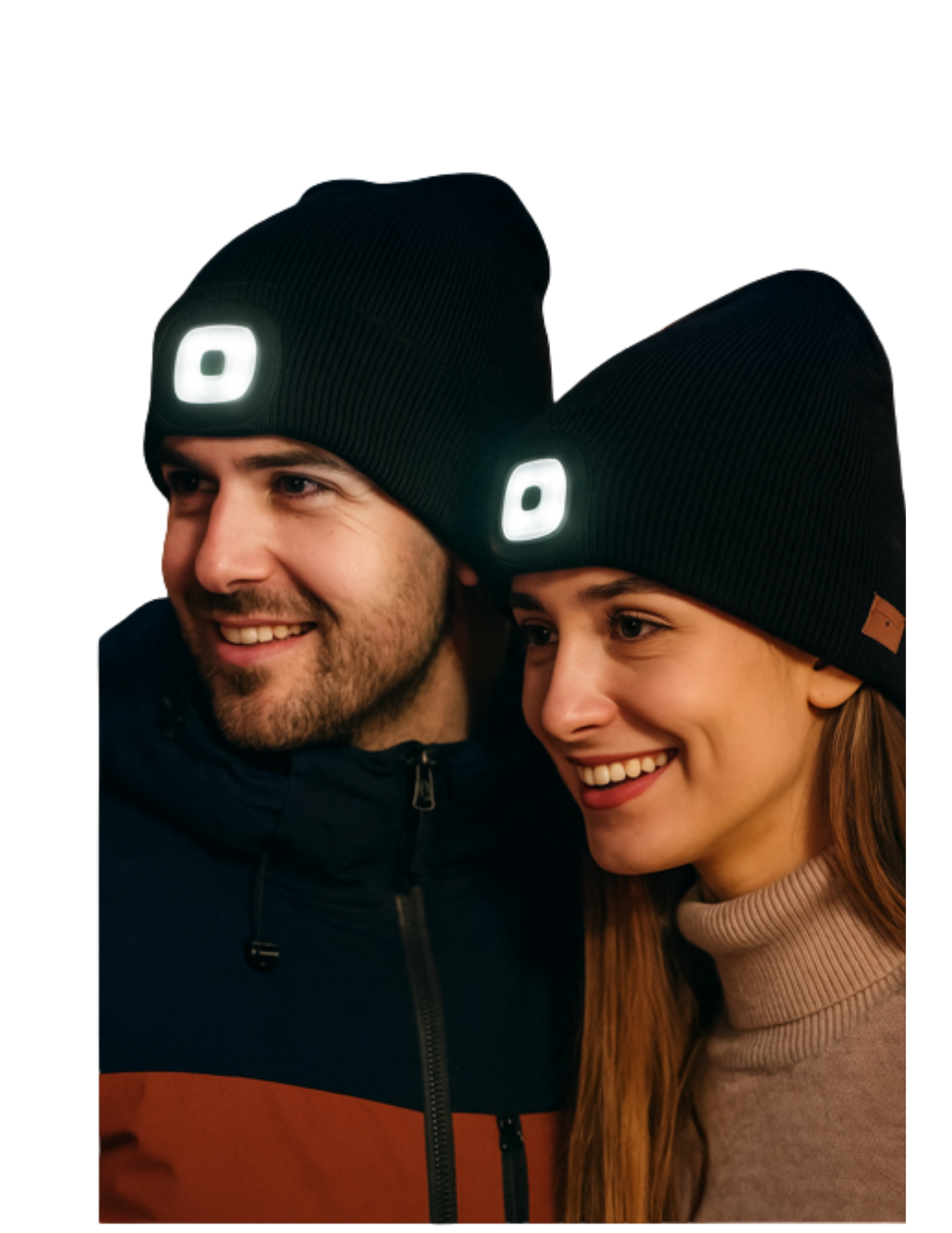 Wintermütze warme Strickmütze mit LED Licht aufladbar USB Beanie Portwest Mütze