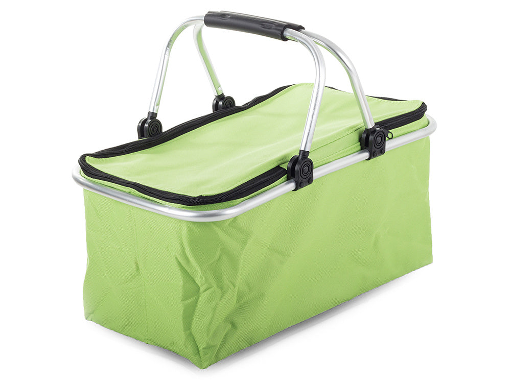 Thermo Einkaufskorb Faltbar 48x28x22cm – Picknickkorb mit Deckel Alu  🧊❄️🧳⛱️🥤