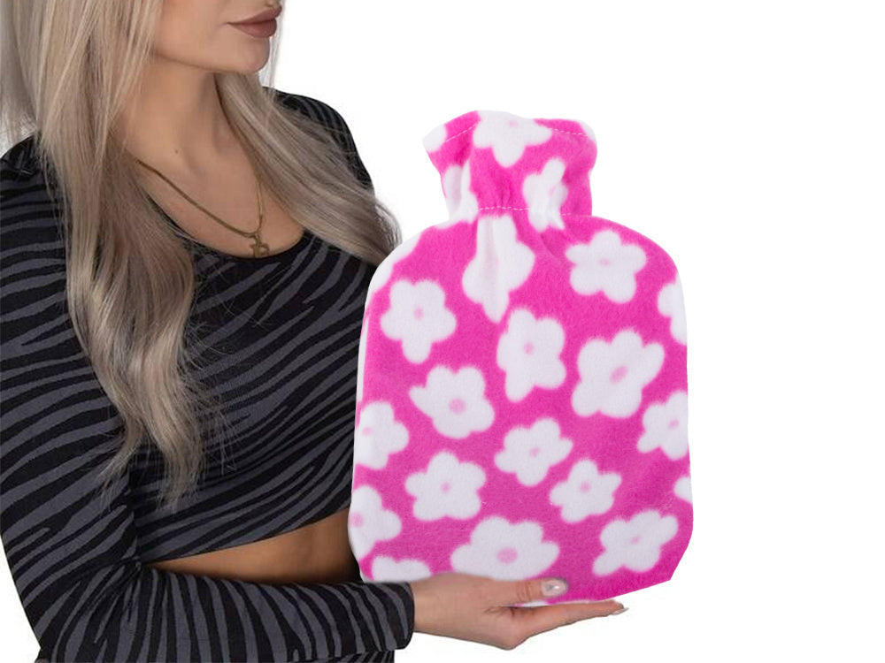Thermowärmer 1,7L aus Gummi mit weicher Hülle – Wärmflasche für Bauch & Rücken, ideal gegen Schmerzen und zum Einschlafen