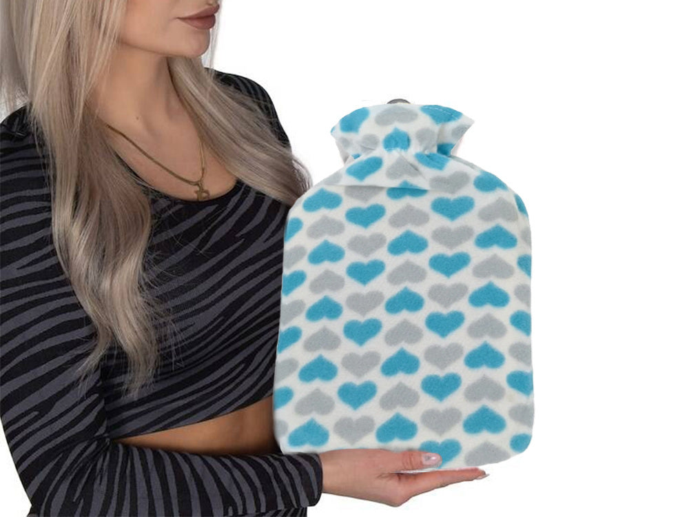 Thermowärmer 1,7L aus Gummi mit weicher Hülle – Wärmflasche für Bauch & Rücken, ideal gegen Schmerzen und zum Einschlafen