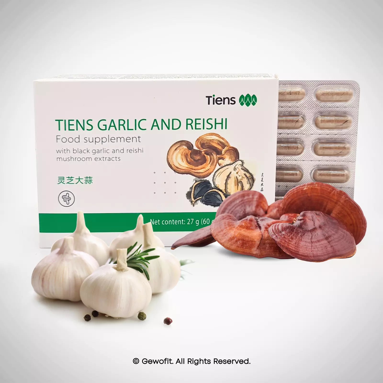 Tiens Garlic and Reishi with Black Garlic and Reishi Mushrooms