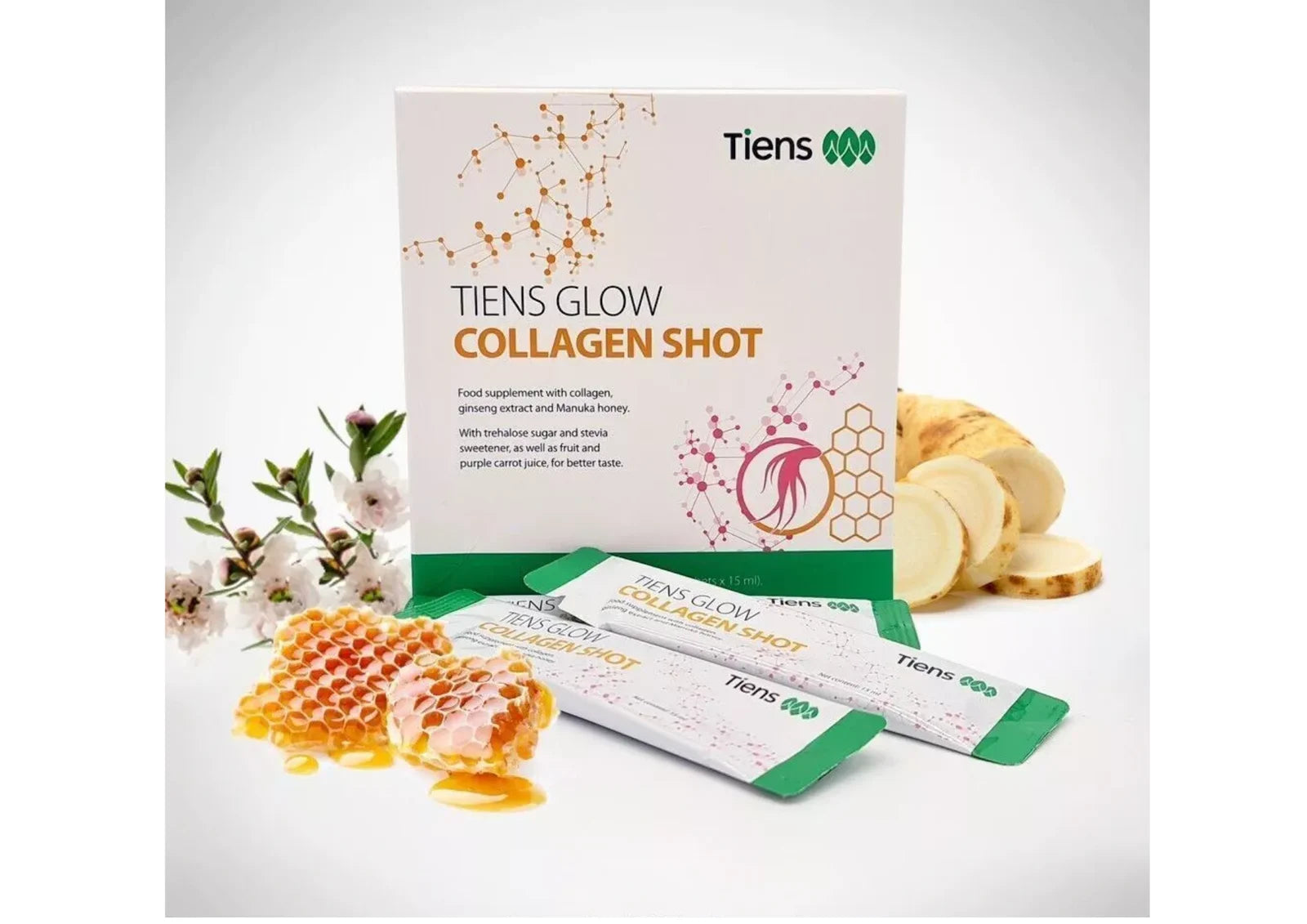 Tiens Kollagen Shot Mit Fischkollagenpeptiden Ginseng Extrakt Manuka Nektarhonig