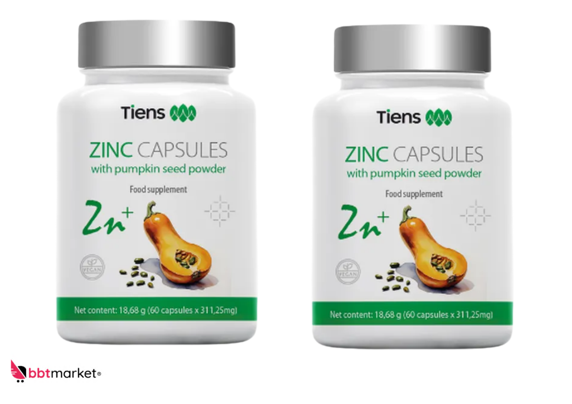 2 Stück Tiens Zink Kapseln 60 Kapseln 310 mg