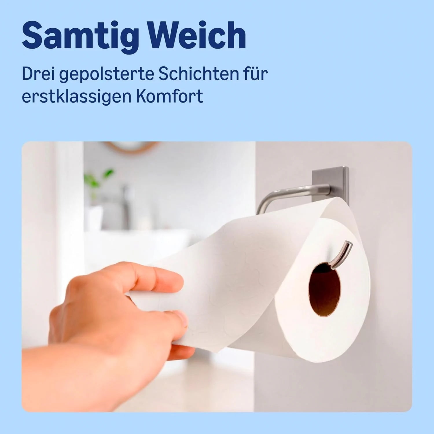 Toilettenpapier 3-lagig 10 Rollen 200 Blatt Weich Reißfest Zellstoff