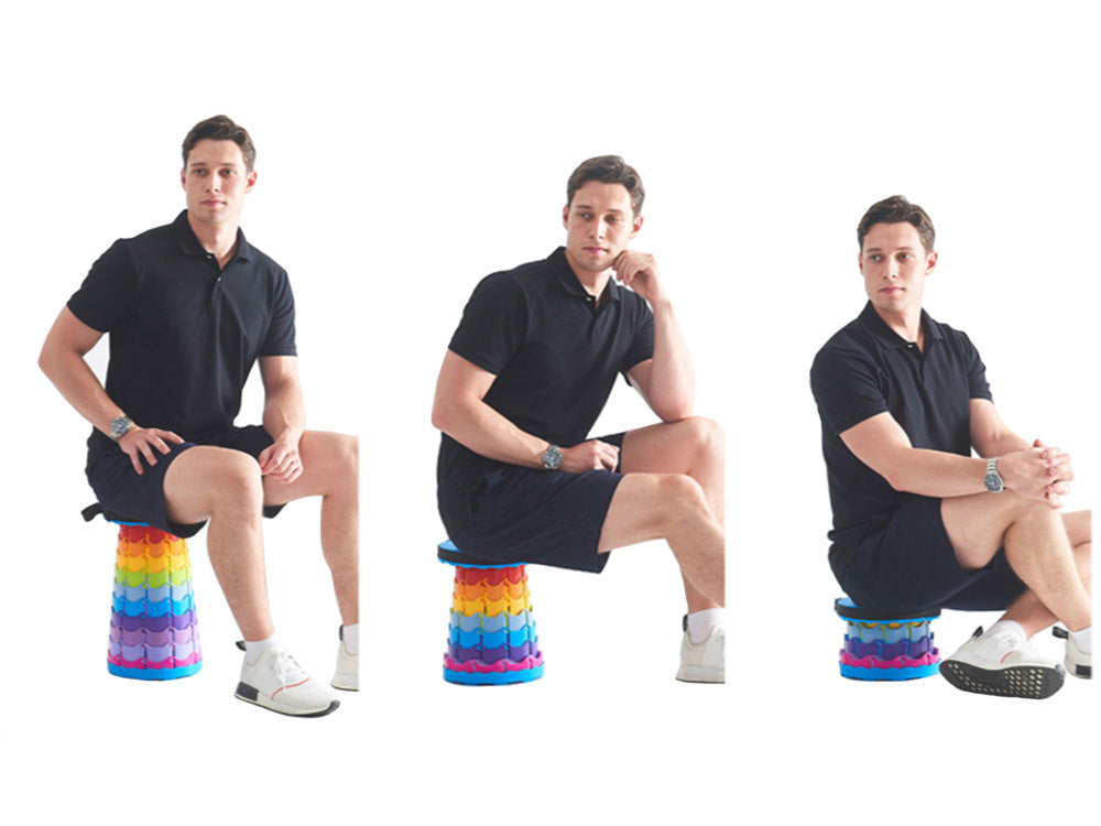 Tragbarer Klappstuhl Klapphocker Verstellbarer Höhenverstellbar Hocker Teleskop