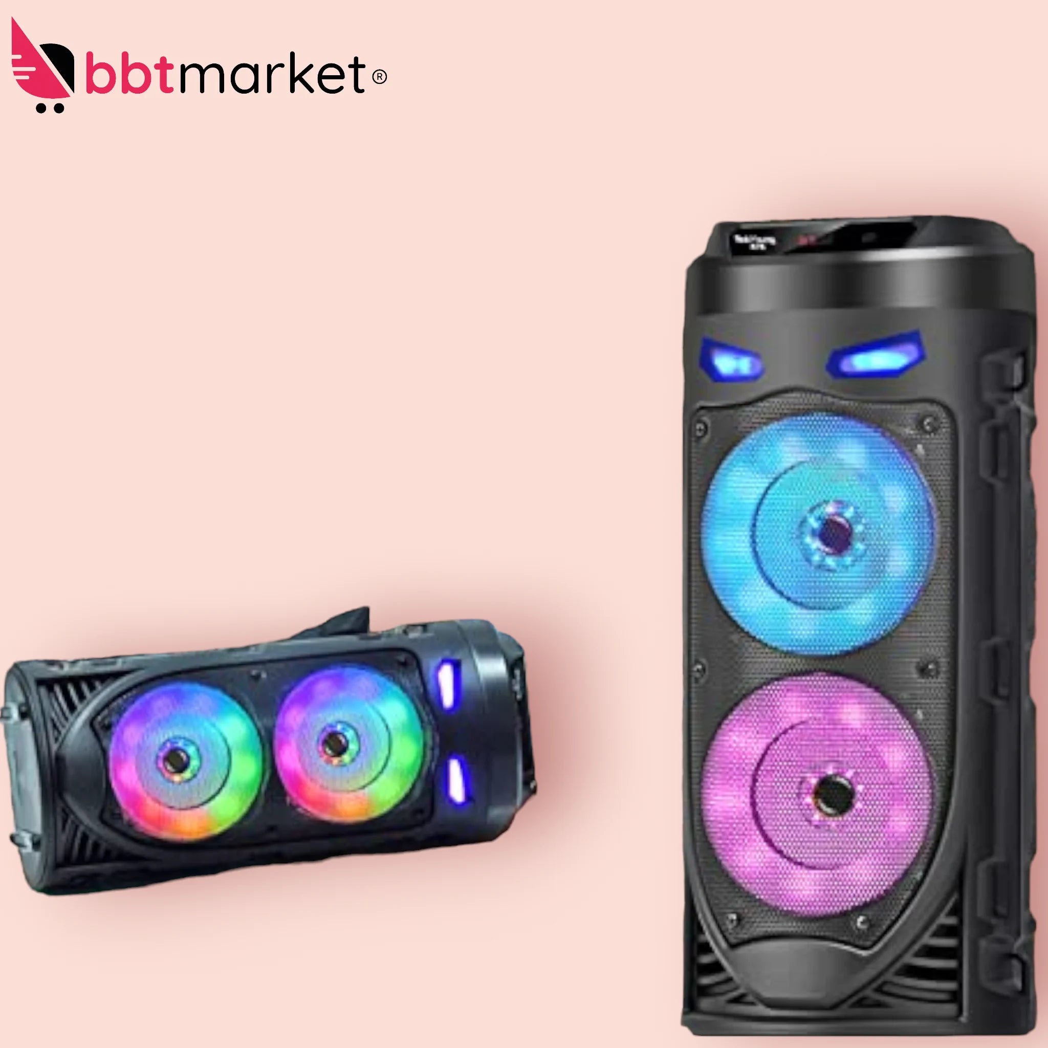 Portable Bluetooth Speaker Mobile DJ Party Bluetooth Speaker LED 