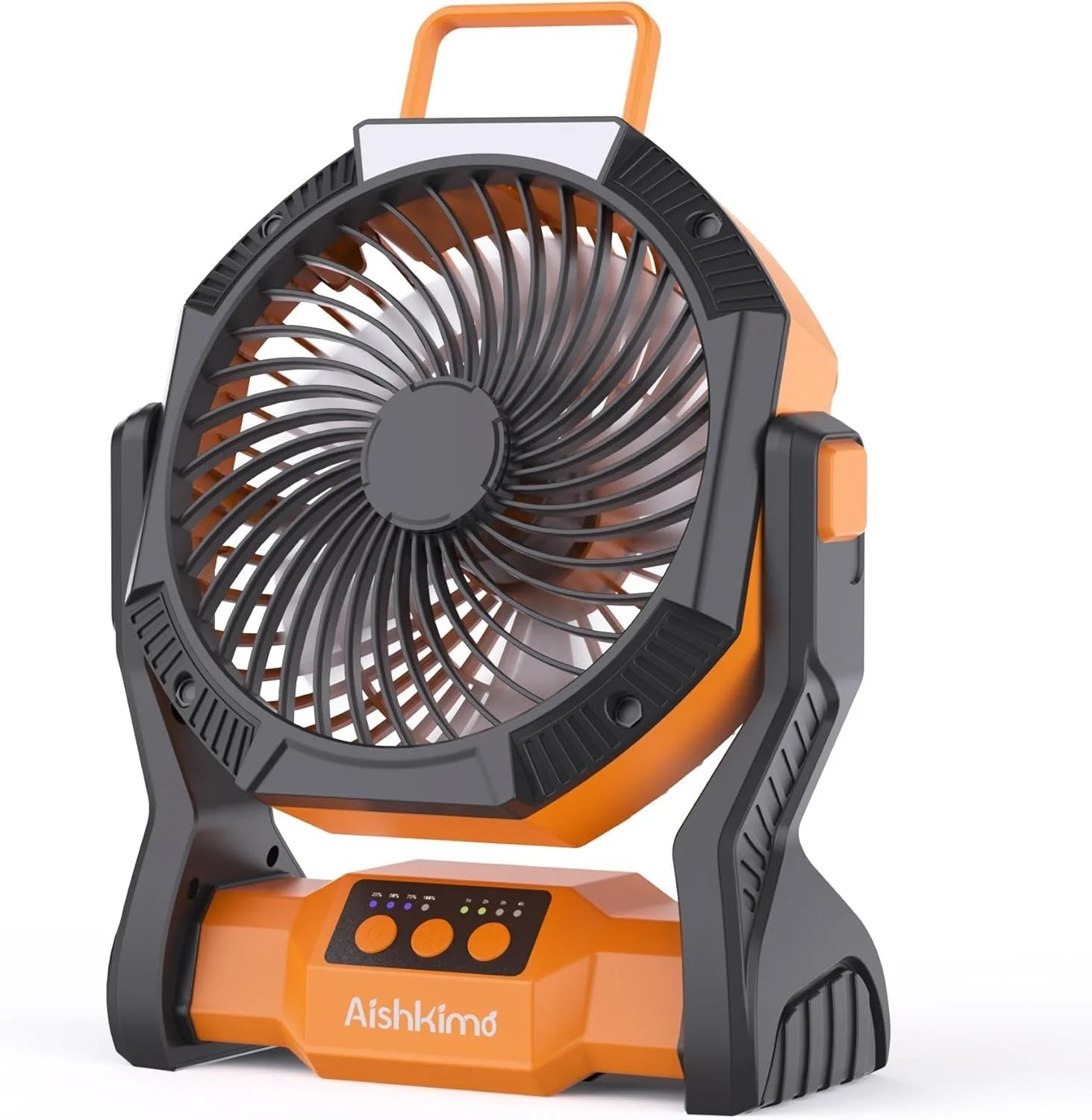 Tragbarer Campingventilator Mit Led-Licht, Wiederaufladbarer Zeltventilator Mit
