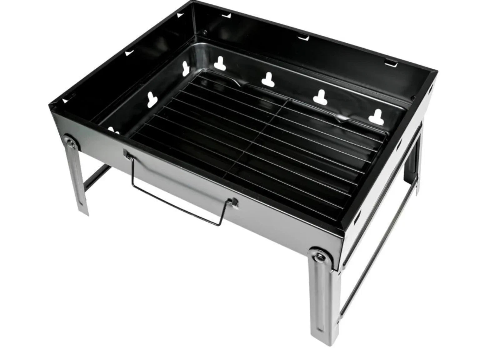 Tragbarer Holzkohlegrill Campinggrill Tischgrill BBQ Grill 35x27x20cm