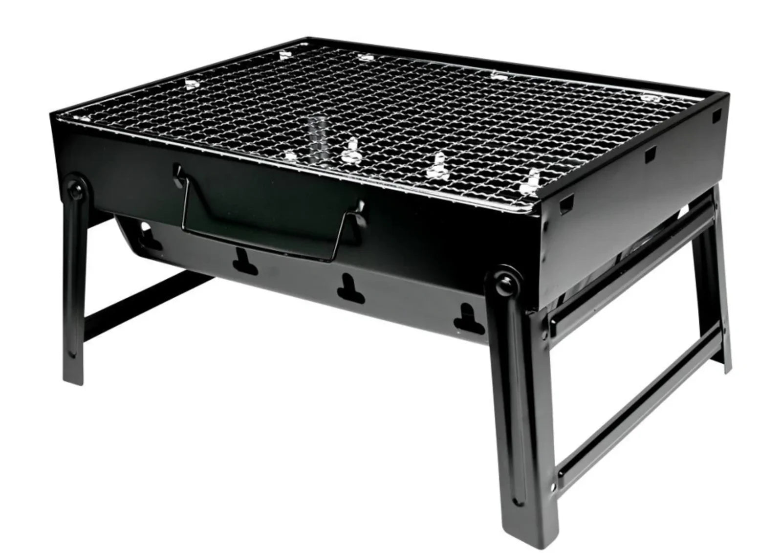 Tragbarer Holzkohlegrill Campinggrill Tischgrill BBQ Grill 35x27x20cm