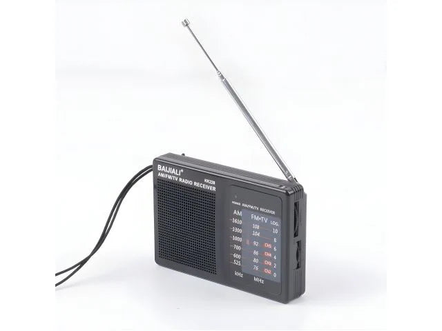 Tragbares FM AM Radio – kompaktes Taschenradio mit Teleskopantenne, 3,5 mm Kopfhöreranschluss und Batteriebetrieb