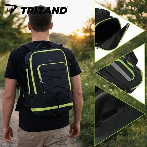 TRIZAND Fahrradtasche 65L 3in1 – wasserdichte Gepäckträgertasche mit Rucksackfunktion für Fahrrad, Touren & Bikepacking