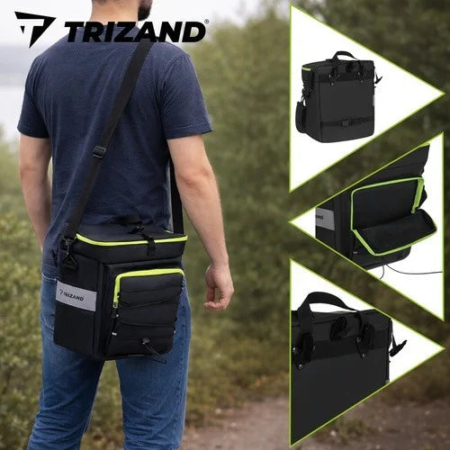 TRIZAND Fahrradtasche 65L 3in1 – wasserdichte Gepäckträgertasche mit Rucksackfunktion für Fahrrad, Touren & Bikepacking