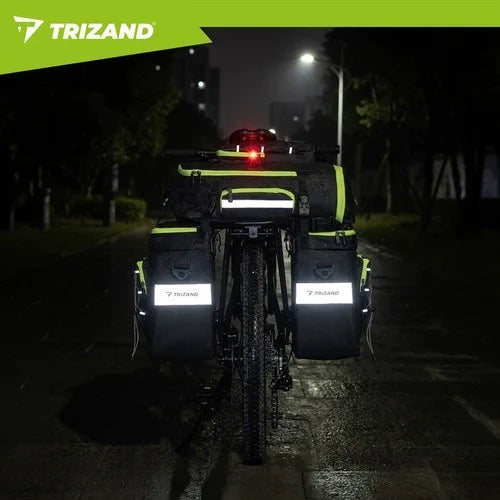 TRIZAND Fahrradtasche 65L 3in1 – wasserdichte Gepäckträgertasche mit Rucksackfunktion für Fahrrad, Touren & Bikepacking
