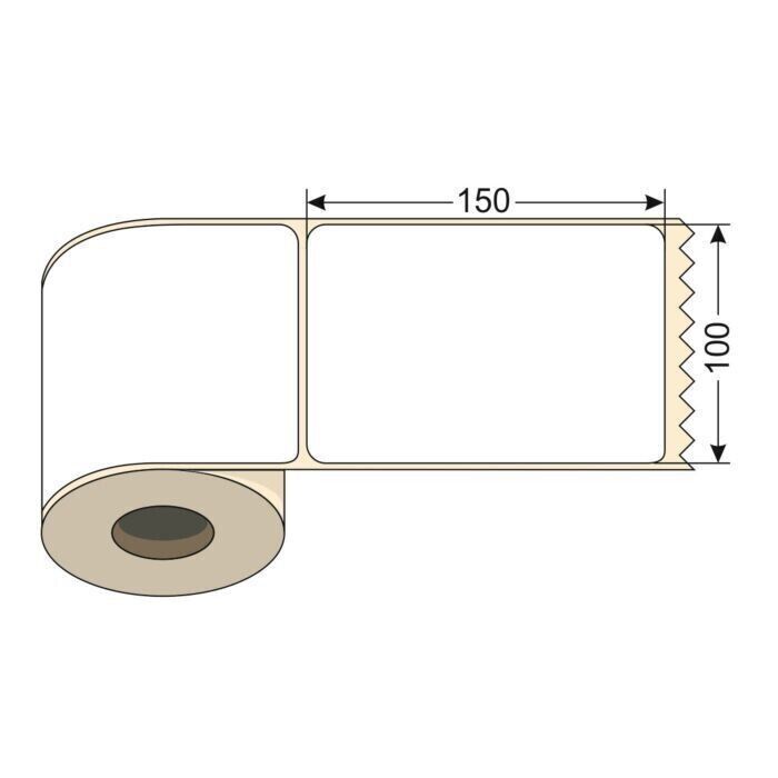 Thermo Etiketten Eco Versandetiketten 100 x150 mm 500 Stück je Rolle DHL,DPD,GLS