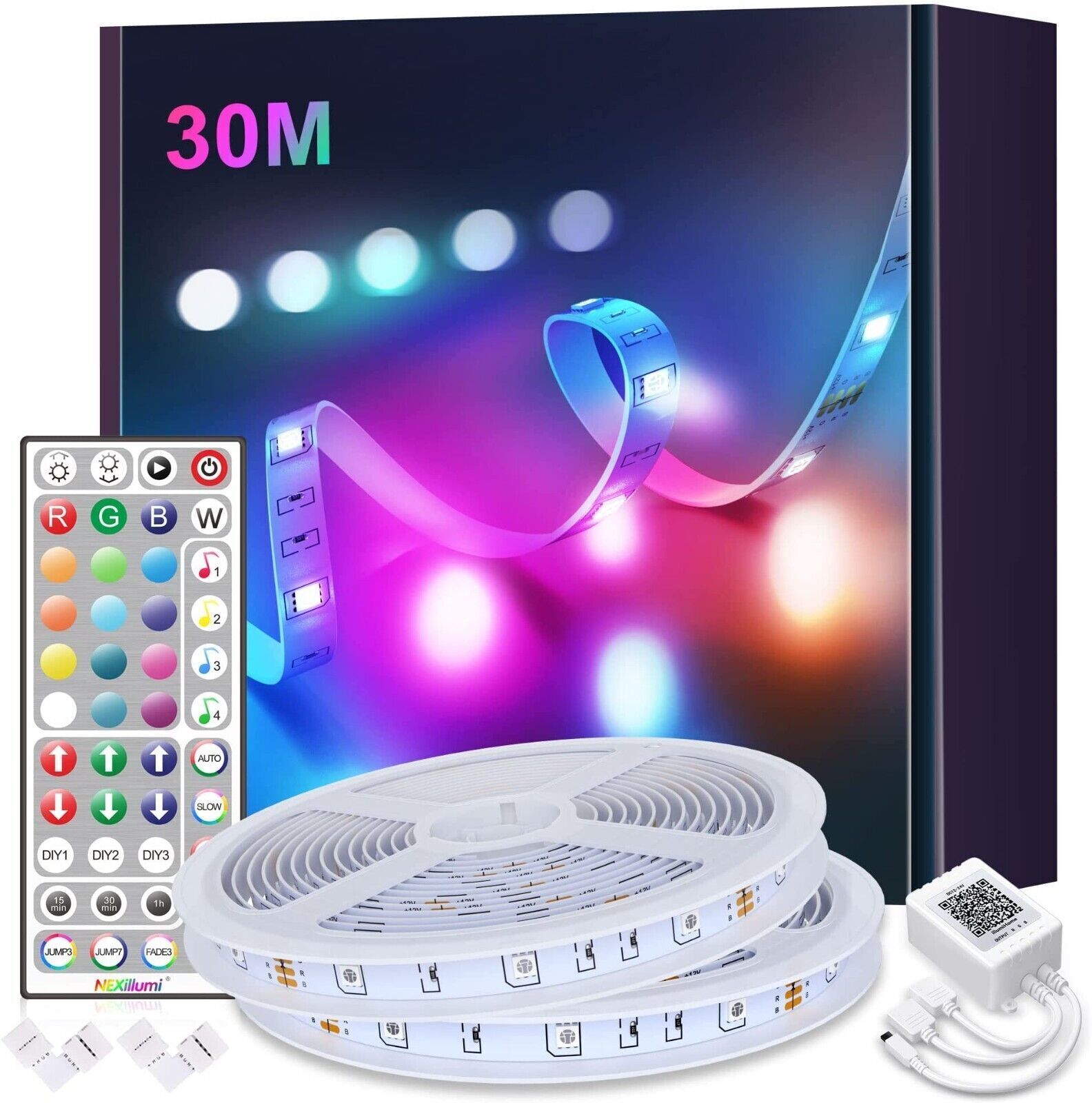 LED Stripe RGB Leiste Streifen Bluetooth Strip Band Leuchte Lichterkette 15m-30m