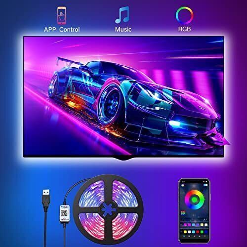 LED Stripe RGB Leiste Streifen Bluetooth Strip Band Leuchte Lichterkette 15m-30m