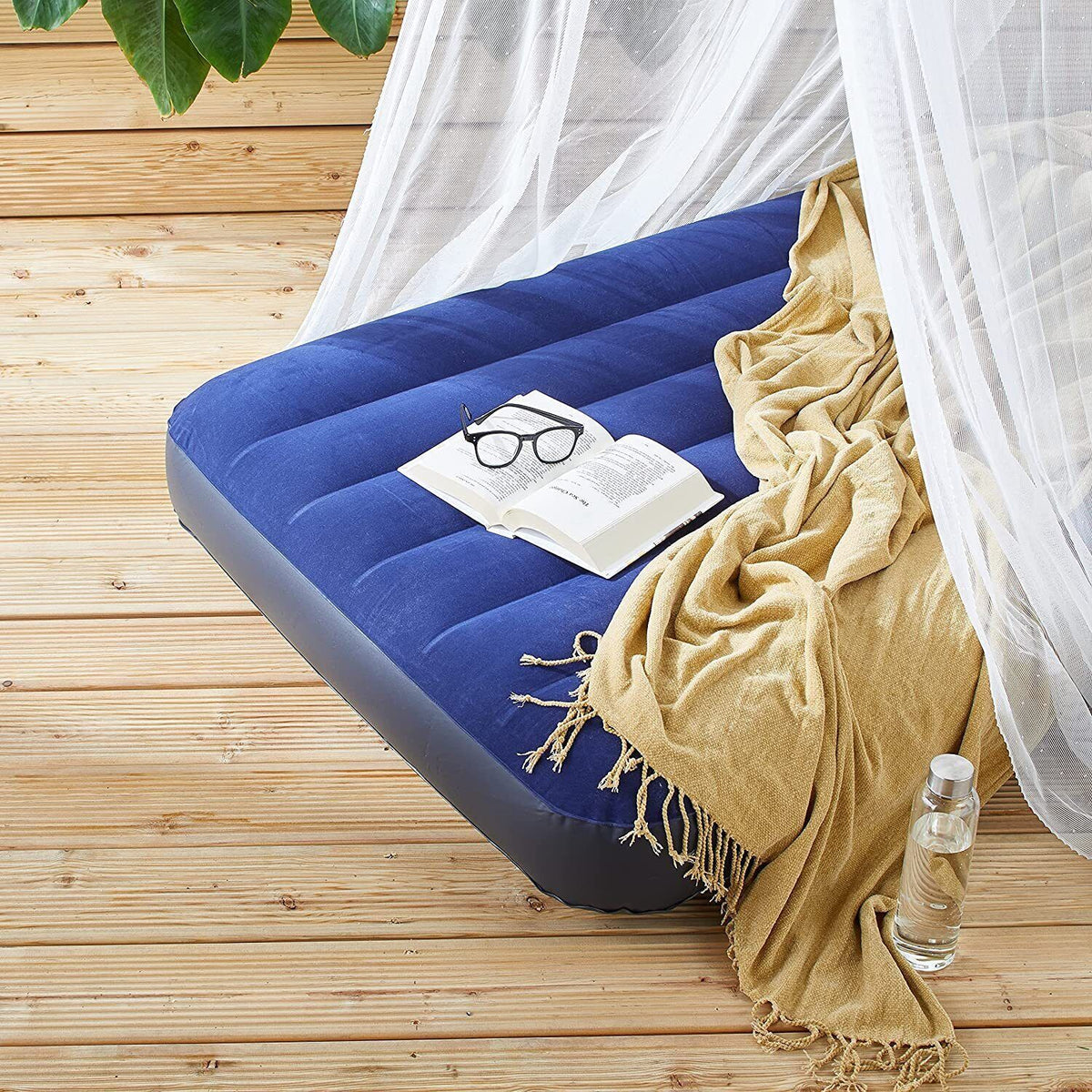 Aufblasbares Luftbett Blau - Campingmatratze Für 1 Person, Inkl. Aufbewahrungstasche & Reparaturflicken Aufblasbares Luftbett Blau - Campingmatratze Für 1 Person, Inkl. Aufbewahrungstasche & Reparaturflicken