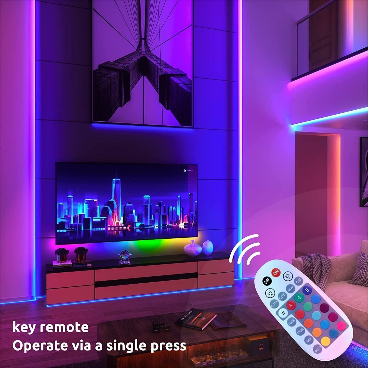 LED Stripe RGB Leiste Streifen Bluetooth Strip Band Leuchte Lichterkette 15m-30m