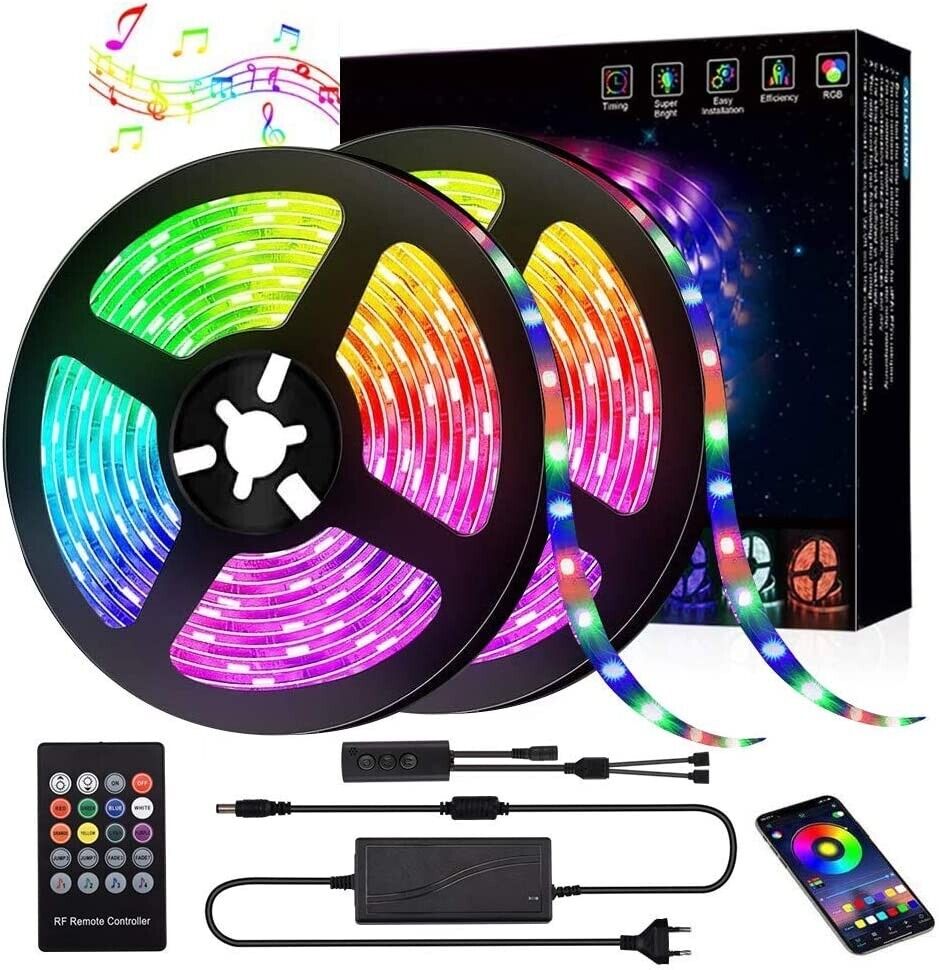 LED Stripe RGB Bar Strip Bluetooth Strip Band Light String 10m new 