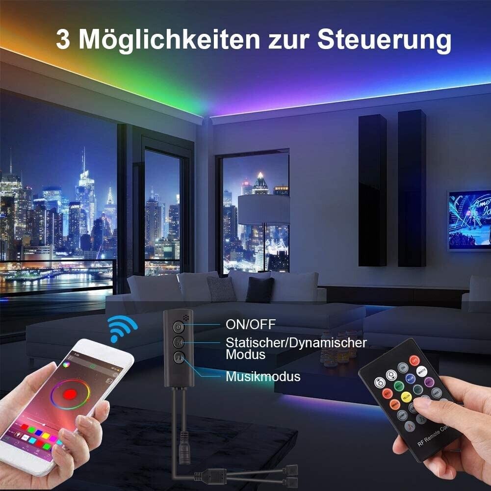 LED Stripe RGB Bar Strip Bluetooth Strip Band Light String 10m new 
