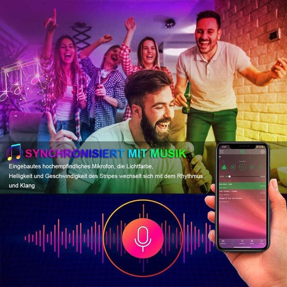 LED Stripe RGB Bar Strip Bluetooth Strip Band Light String 10m new 
