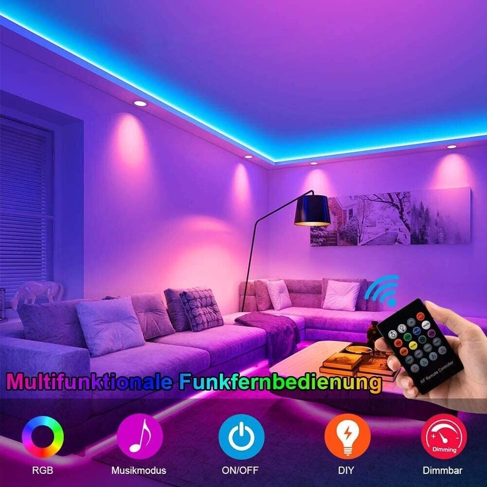 LED Stripe RGB Bar Strip Bluetooth Strip Band Light String 10m new 