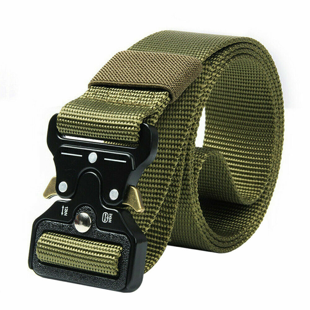 Herren Armee Militär Military Gürtel Taktischer Gürtel Belt Nylon Schnalle NEU