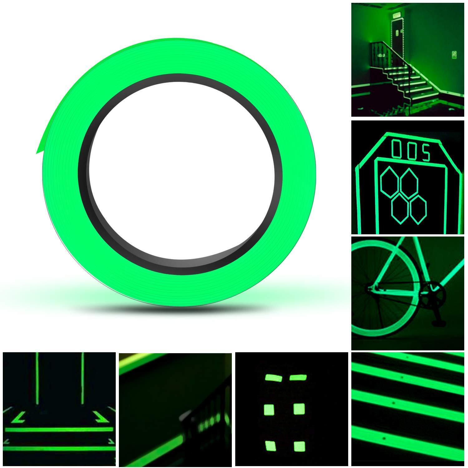 Fluoreszierendes Klebeband 5 m – Selbstleuchtendes Leuchtband Grün 2 cm für Sicherheit & Dekoration