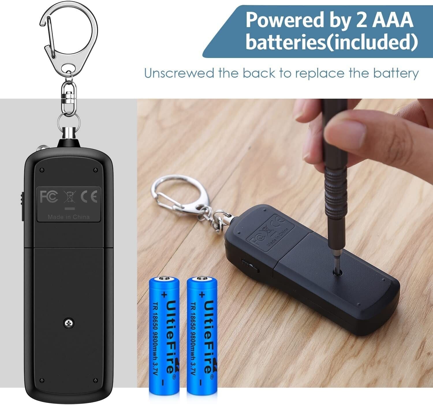 Panikalarm unterwegs Taschenalarm Reise Überfall Schutz Alarm tragbar 130db