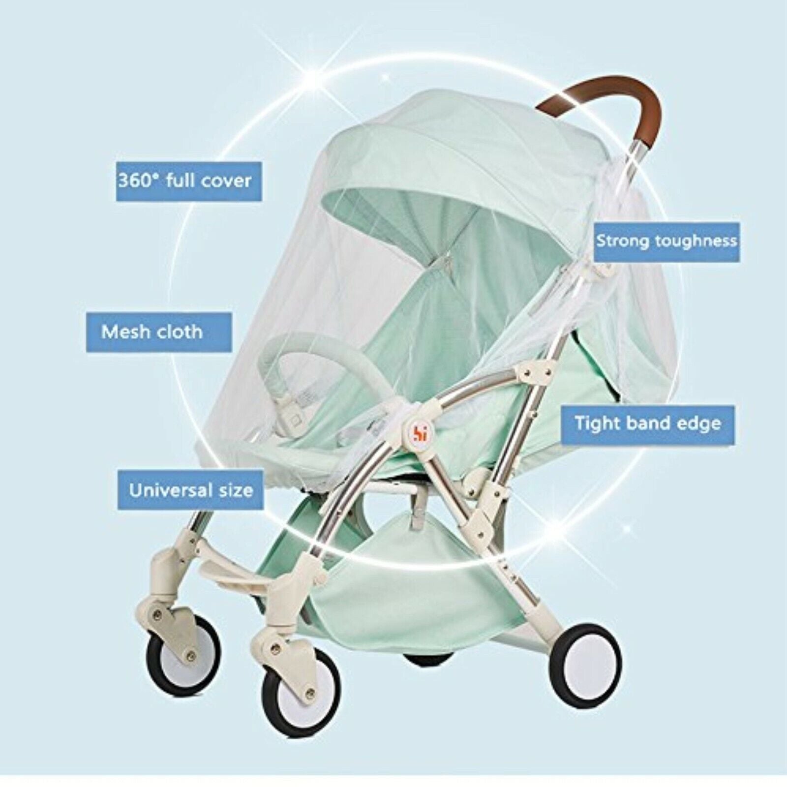 Insect protection, universal mosquito net for stroller, car seat, buggy, baby bath, new 