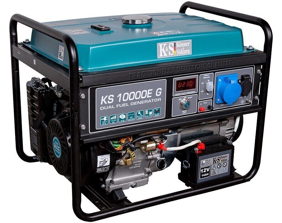 Emergency power generator dual LPG gas petrol 8KW power generator KS10000EG