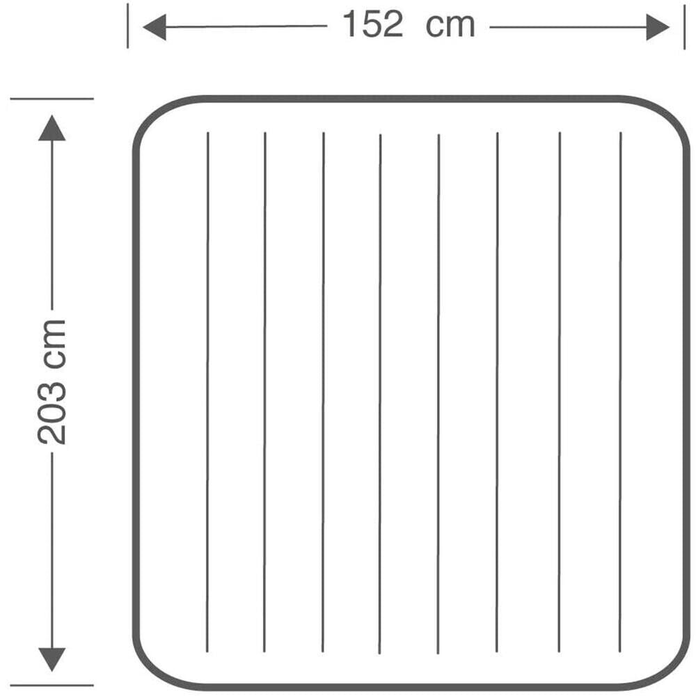 INTEX Classic Queen Airbed Guest Bed 203x152x25cm Bed + 2 Pillows + Hand Pump 