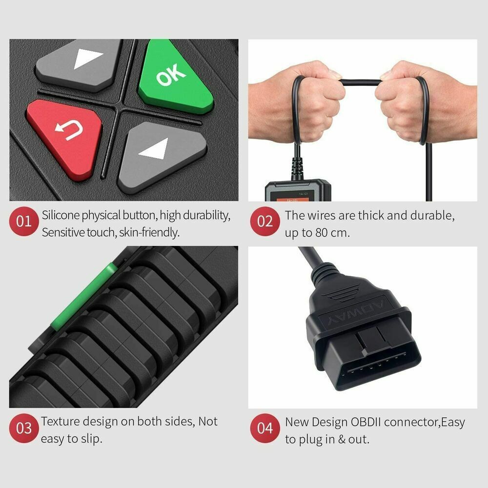 OBD2 diagnostic tool car vehicle EOBD scanner error reader 