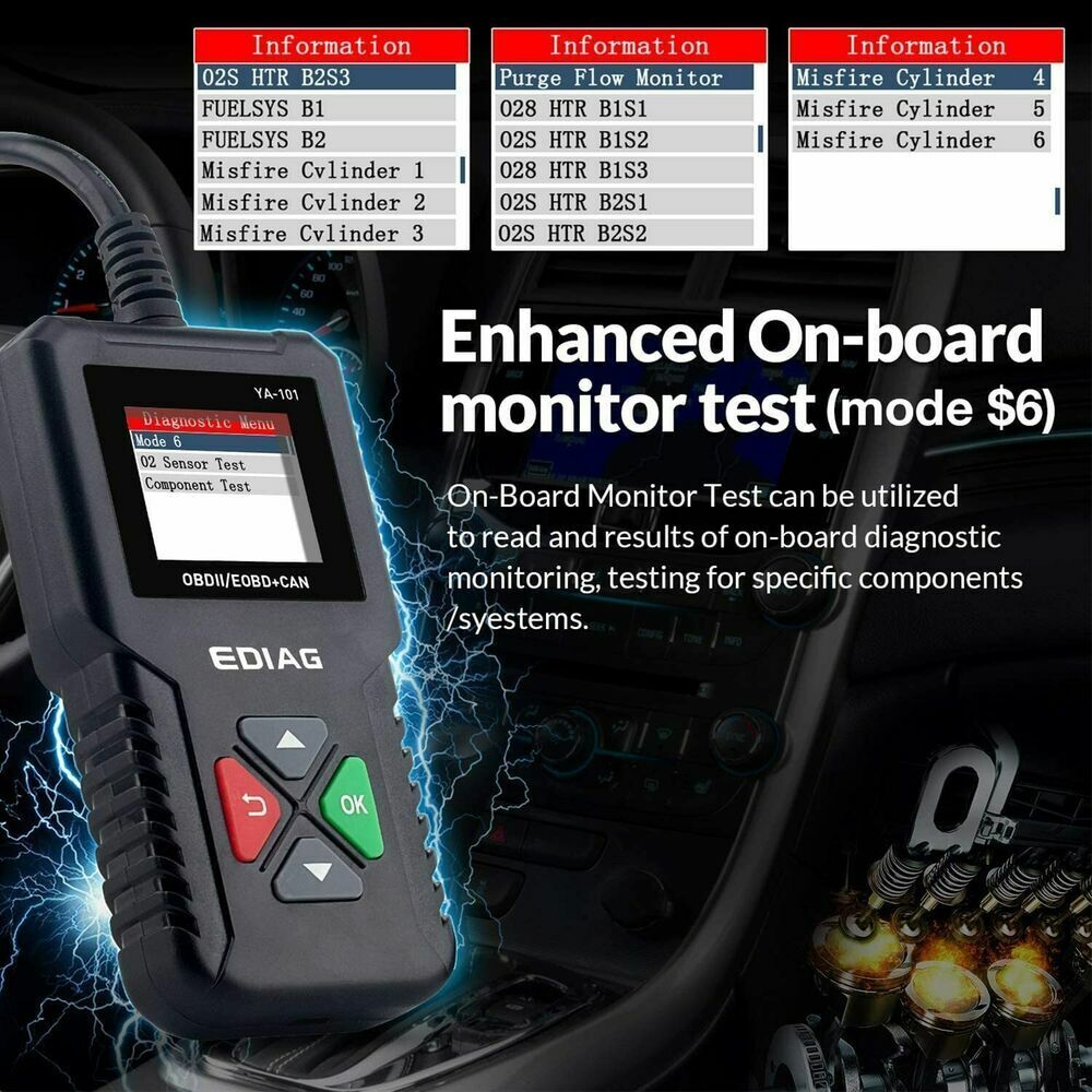 OBD2 diagnostic tool car vehicle EOBD scanner error reader 