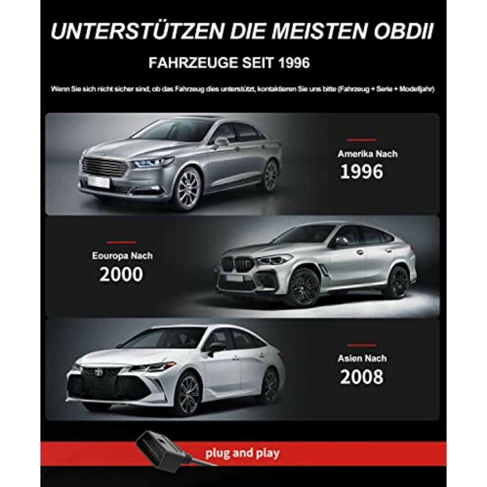 mucar OBD2 Diagnosegerät, CDL20 OBD2/EOBD diagnosegerät Auto, Universal KFZ-