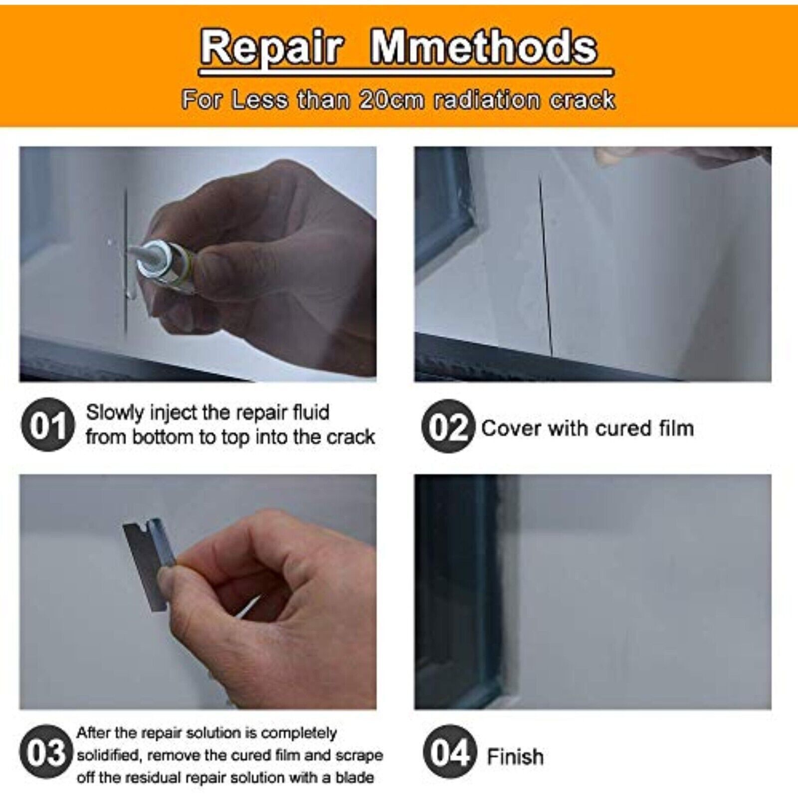 Car Windshield Glass Repair Kit Stone Chip Windscreen DE