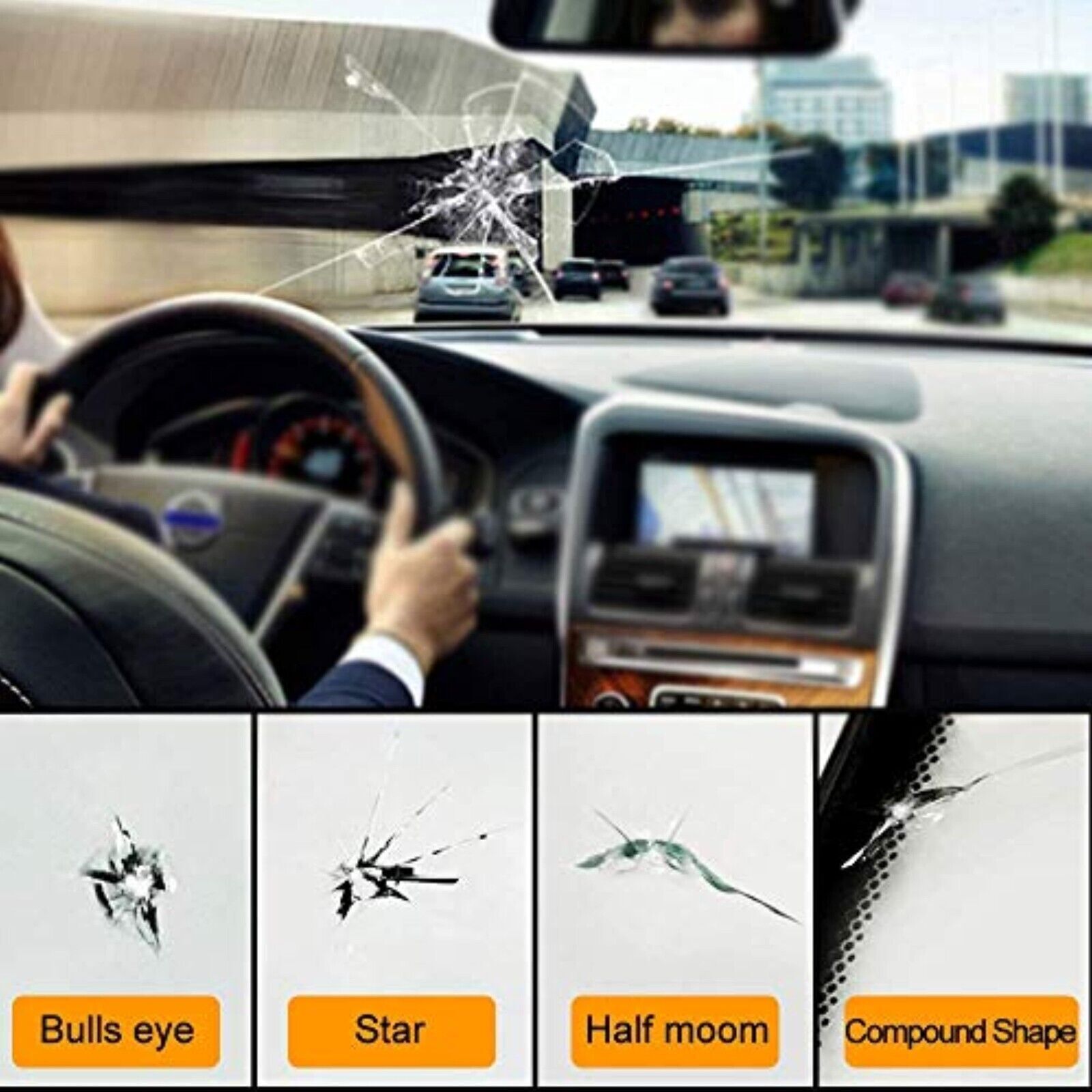 Car Windshield Glass Repair Kit Stone Chip Windscreen DE