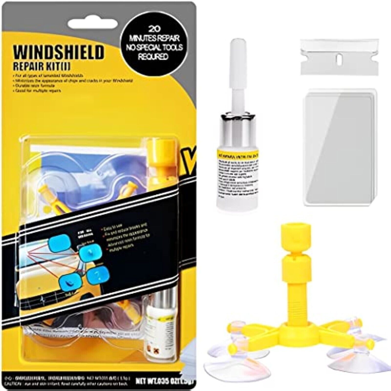 Car Windshield Glass Repair Kit Stone Chip Windscreen DE