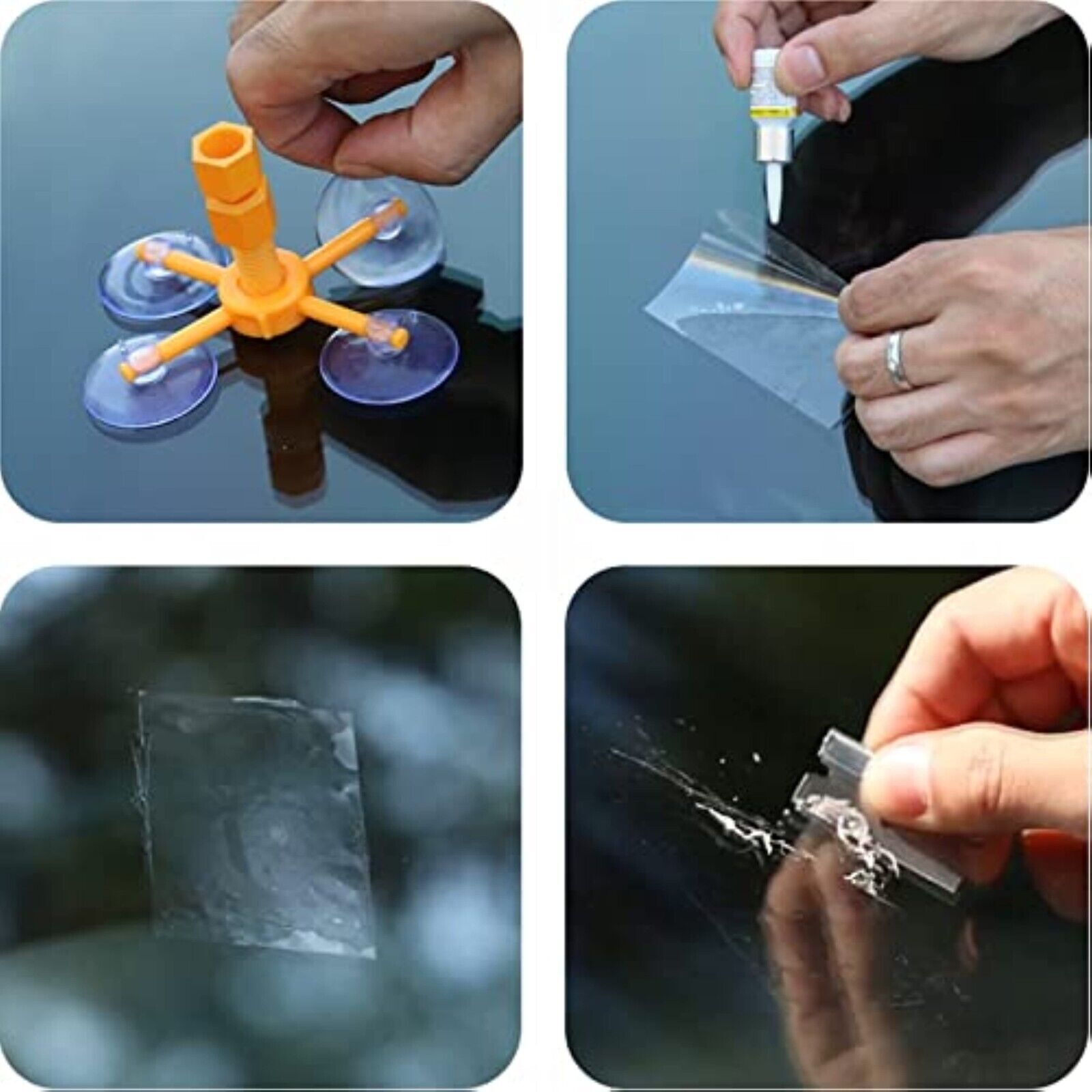 Car Windshield Glass Repair Kit Stone Chip Windscreen DE