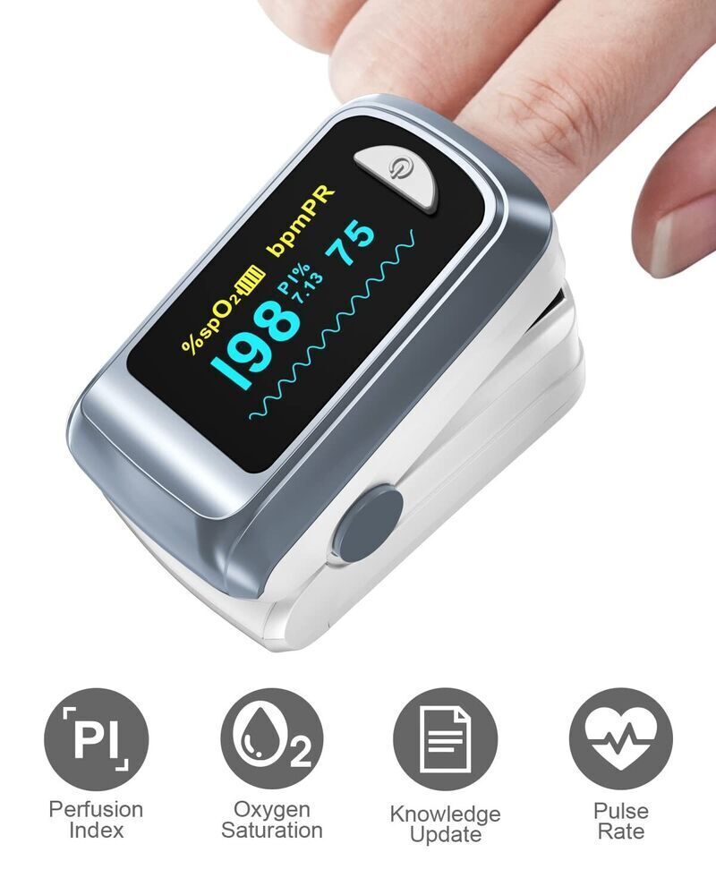 Pulsoximeter Finger Sauerstoff Puls SpO2 Messgerät Oximeter SpO-2 Pulsoxymeter