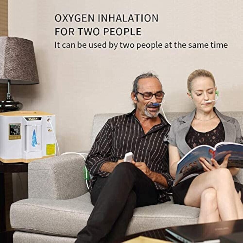 DEDAKJ Oxygen Concentrator 1-7L/min O2 Generator Portable High Purity 93% 