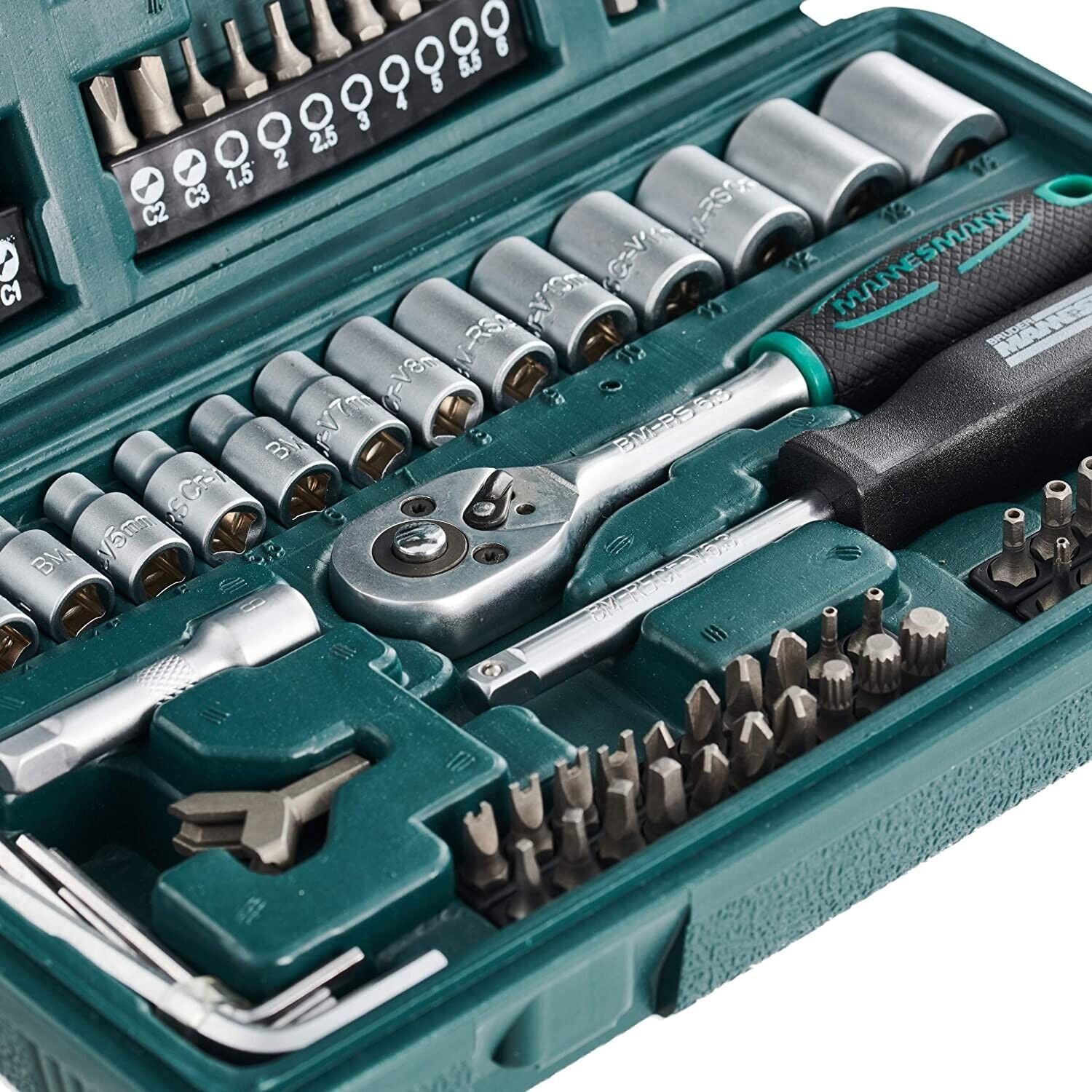 Brüder Mannesmann M29166 130-Tlg. Steckschlüssel- Und Bitsatz