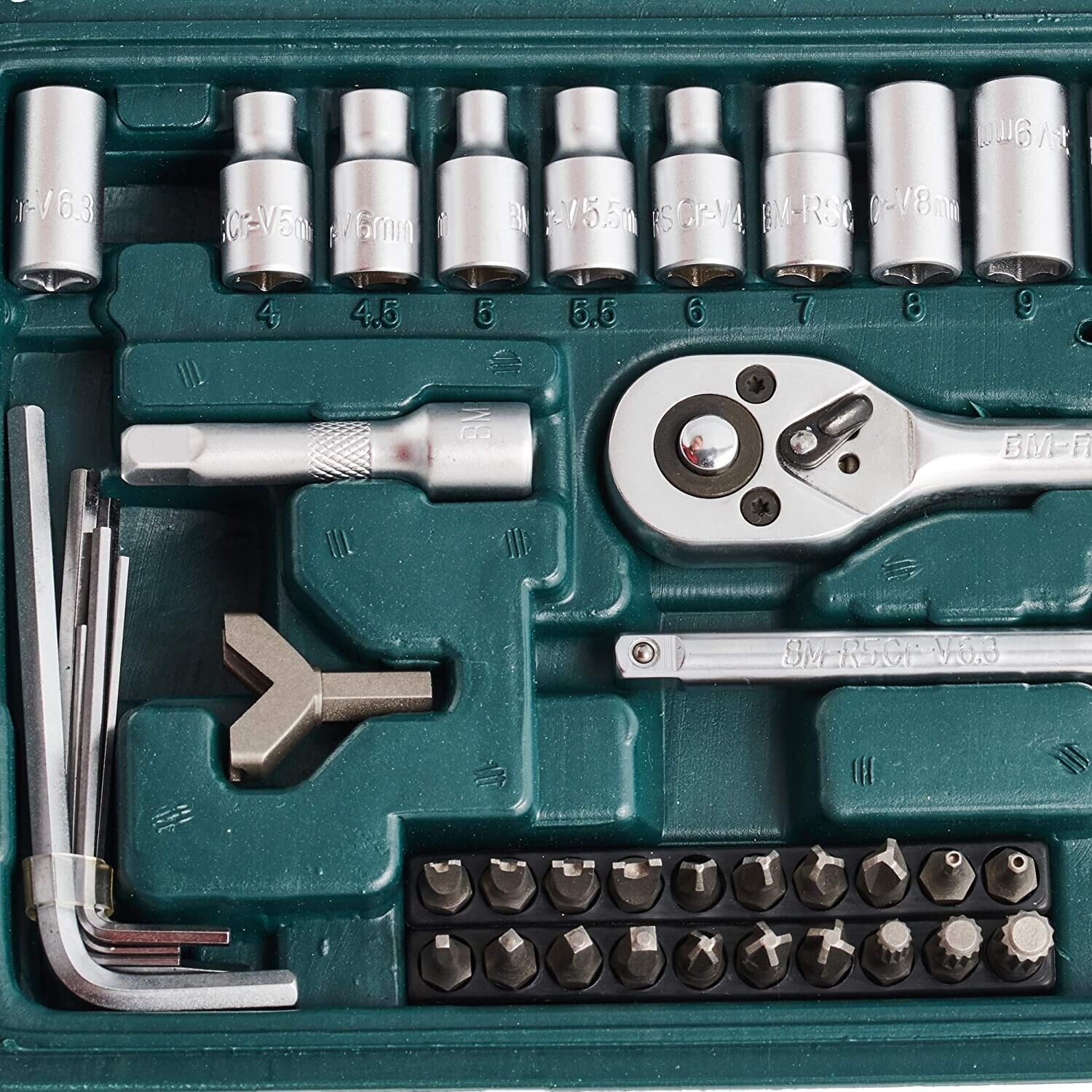 Brüder Mannesmann M29166 130-Tlg. Steckschlüssel- Und Bitsatz