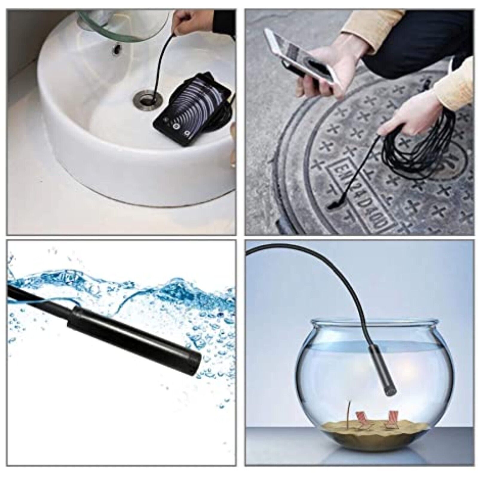 1M USB LED Endoscope Waterproof Endoscope Inspection Camera For Android PC NEW 